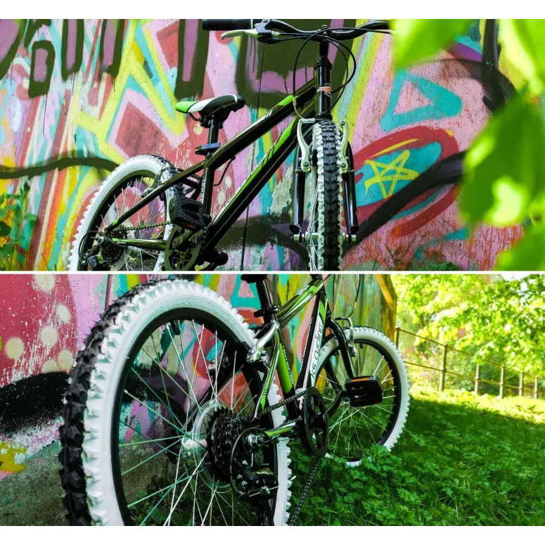 Rower Górski Dziecięcy 20 MTB Stalowy 6 Biegów V-Brake Microshift Stopka