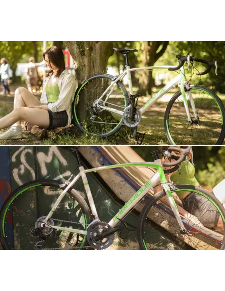 Lekki Rower Szosowy Męski 28 Dzwonek 14 bieg Dual Pivot Aluminiowa Rama