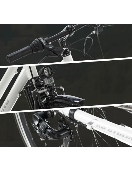 Rower Trekkingowy Turystyczny 28 Amortyzacja Aluminiowy Damski Bagażnik