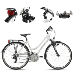 Rower Trekkingowy Turystyczny 28 Amortyzacja Aluminiowy Damski Bagażnik