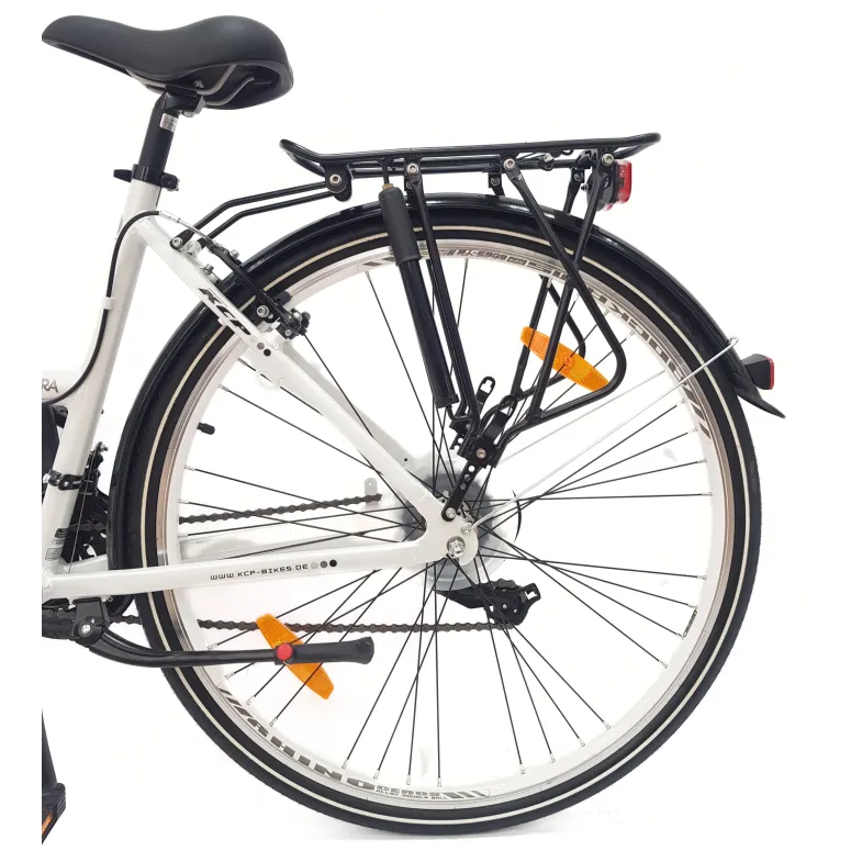 Rower Miejski Damski 28 Aluminium Cyngle Błotniki Bagażnik Stopka Dzwonek