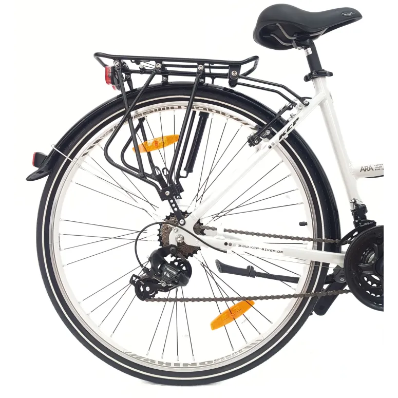 Rower Miejski Damski 28 Aluminium Cyngle Błotniki Bagażnik Stopka Dzwonek