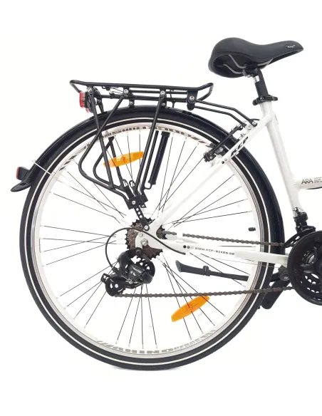 Rower Miejski Damski 28 Aluminium Cyngle Błotniki Bagażnik Stopka Dzwonek