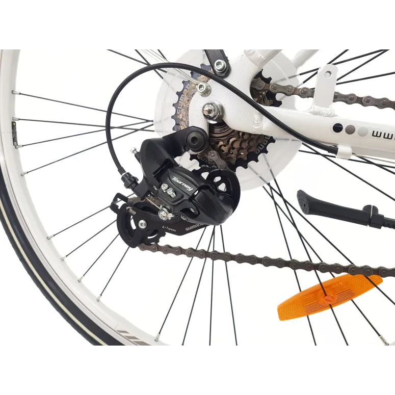 Rower Miejski Damski 28 Aluminium Cyngle Błotniki Bagażnik Stopka Dzwonek