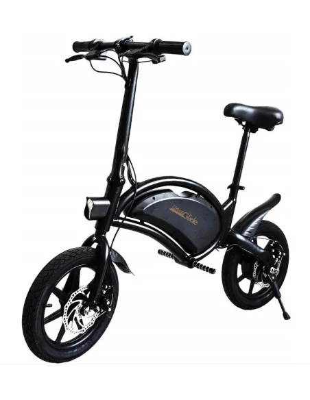 Elektryczny Rower Składany 14 Stal Uchwyt Oświetlenie Pegi Stopka Dzwonek