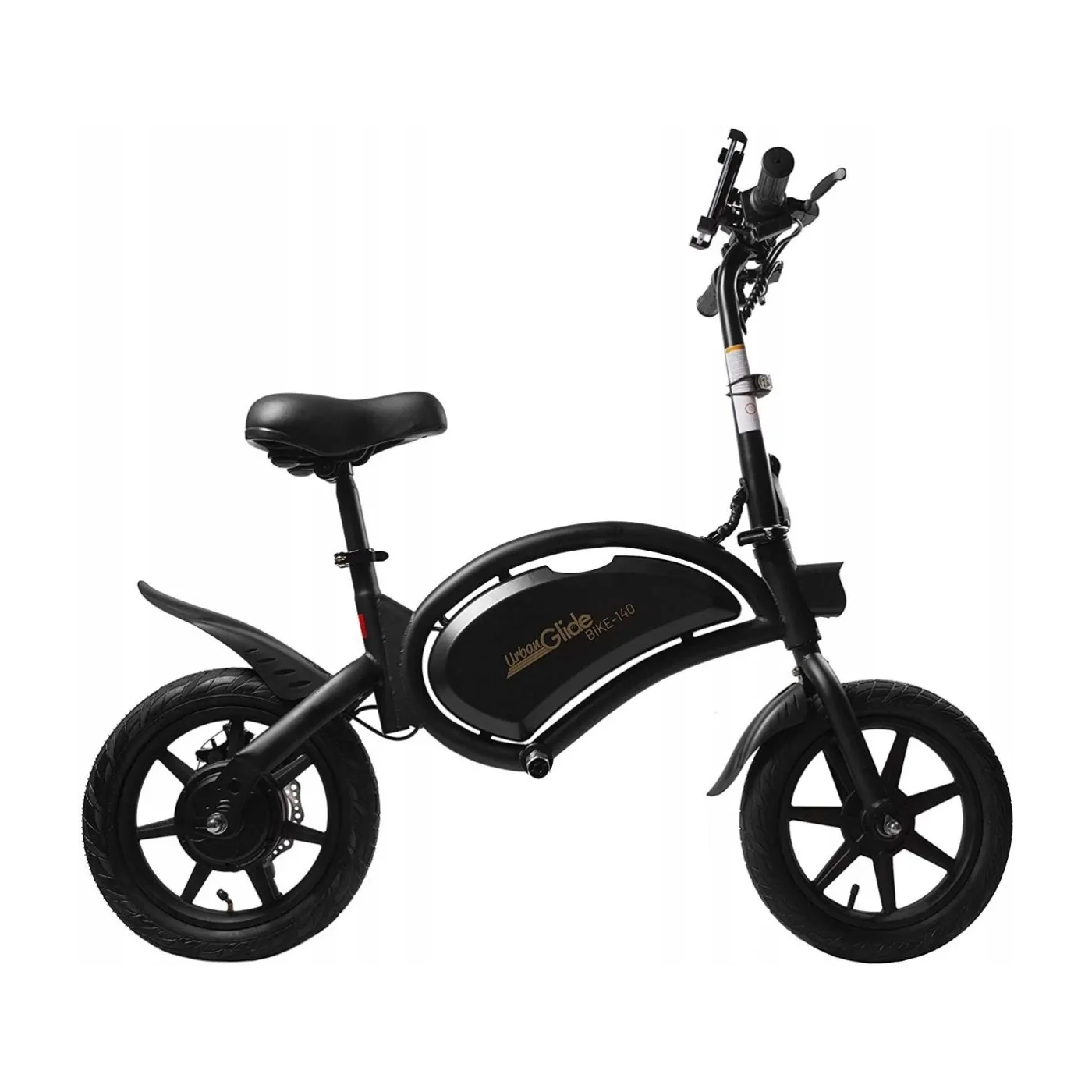Elektryczny Rower Składany 14 Stal Uchwyt Oświetlenie Pegi Stopka Dzwonek