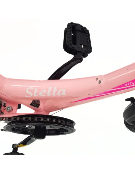 Rower Dziewczęcy 20 Miejski Stalowy Dziecięcy Światła Błotniki Stopka Bagaż