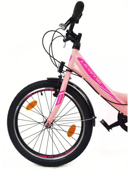 Rower Dziewczęcy 20 Miejski Stalowy Dziecięcy Światła Błotniki Stopka Bagaż