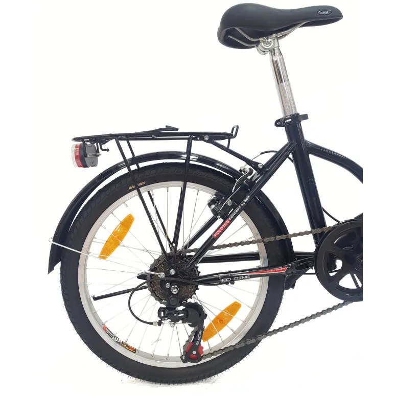 Rower Składany 20 Stal Uniwersalny Revo Błotniki Światła Dzwonek Stopka