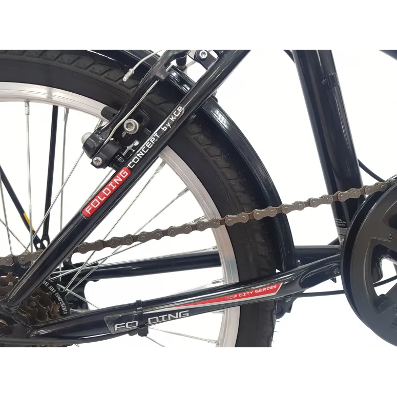 Rower Składany 20 Stal Uniwersalny Revo Błotniki Światła Dzwonek Stopka