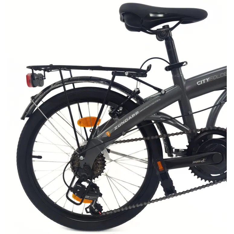 Rower Składany 20 Składak Męski Damski Miejski Bagażnik Oświetlenie Dzwonek