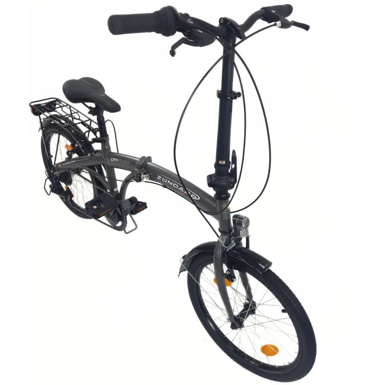 Rower Składany 20 Składak Męski Damski Miejski Bagażnik Oświetlenie Dzwonek