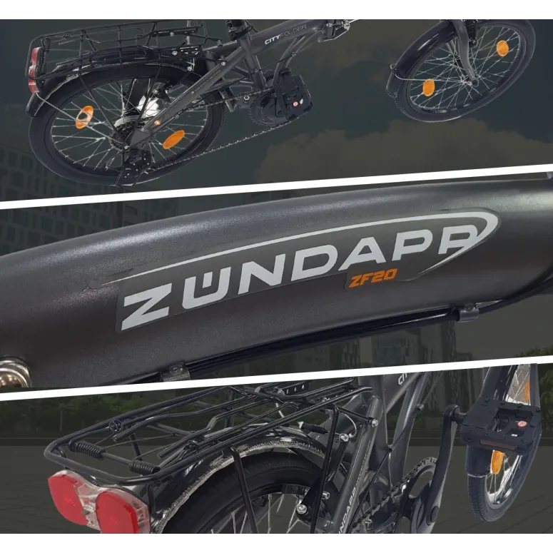 Rower Składany 20 Składak Męski Damski Miejski Bagażnik Oświetlenie Dzwonek