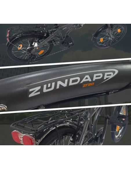 Rower Składany 20 Składak Męski Damski Miejski Bagażnik Oświetlenie Dzwonek