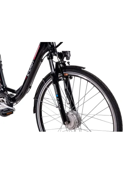 Elektryczny Rower Miejski 28 Alu Damski Acera Wspomaganie Bagażnik Dzwonek