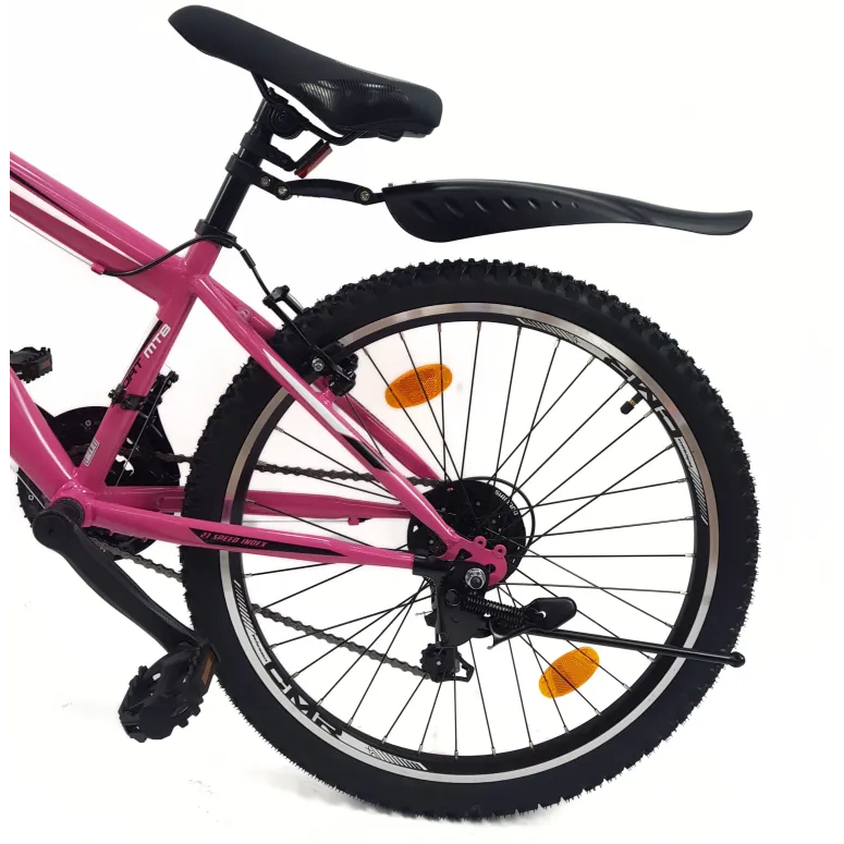 Rower Górski Dziewczęcy 24 MTB Młodzieżowy Błotniki Stopka Odblaski Dzwonek