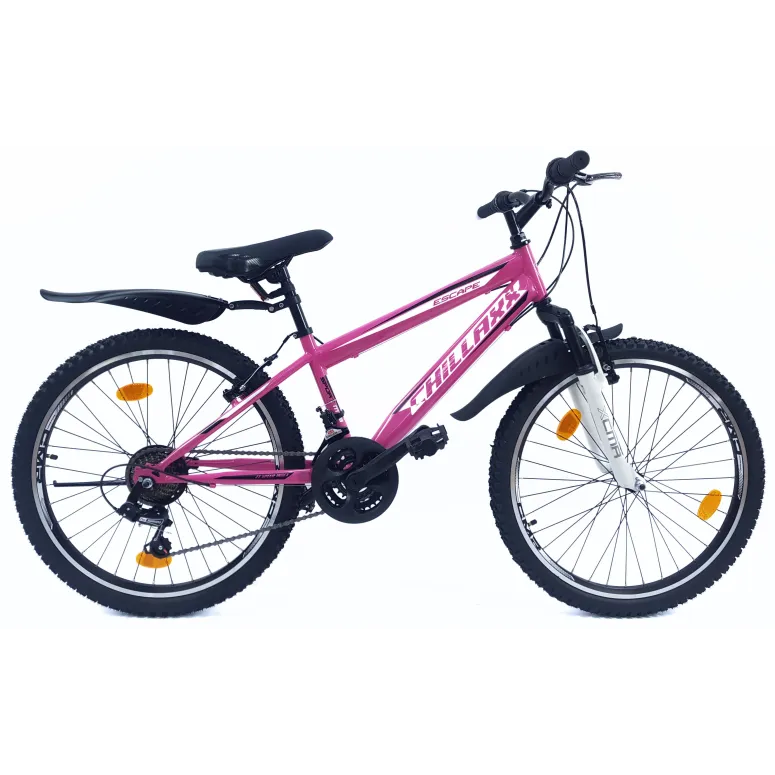 Rower Górski Dziewczęcy 24 MTB Młodzieżowy Błotniki Stopka Odblaski Dzwonek