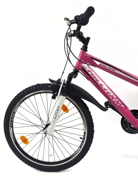 Rower Górski Dziewczęcy 24 MTB Młodzieżowy Błotniki Stopka Odblaski Dzwonek