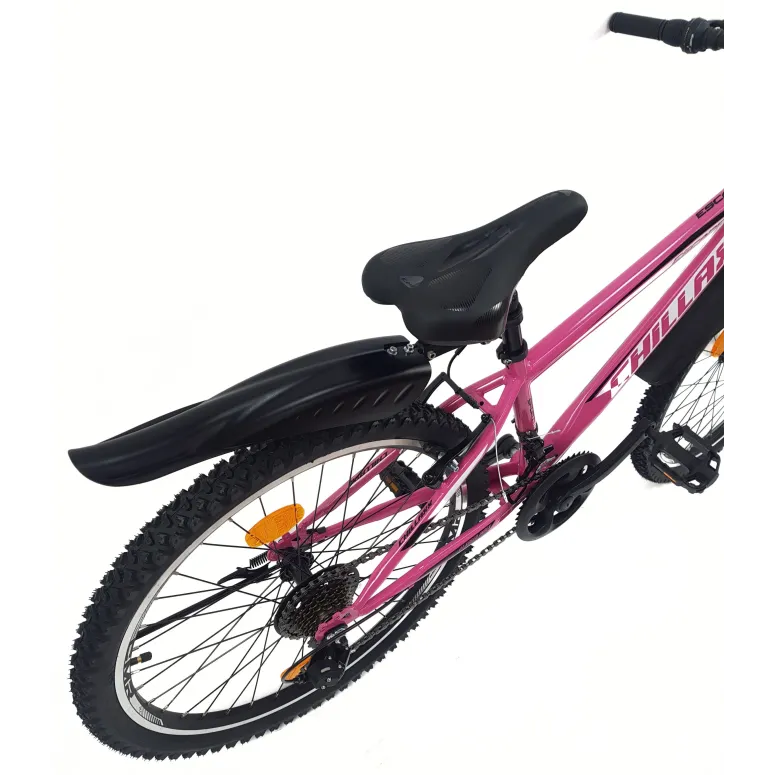 Rower Górski Dziewczęcy 24 MTB Młodzieżowy Błotniki Stopka Odblaski Dzwonek