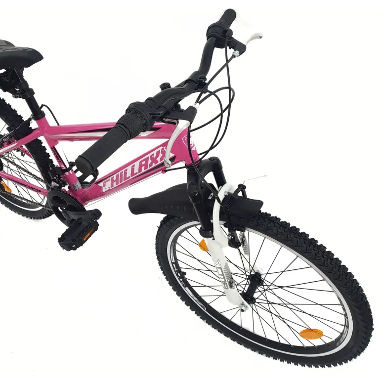 Rower Górski Dziewczęcy 24 MTB Młodzieżowy Błotniki Stopka Odblaski Dzwonek