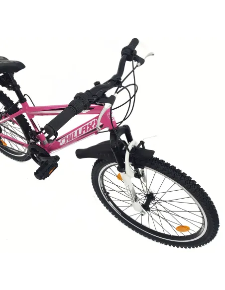 Rower Górski Dziewczęcy 24 MTB Młodzieżowy Błotniki Stopka Odblaski Dzwonek