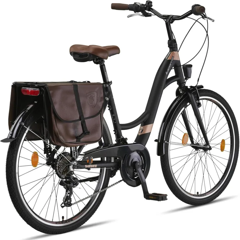 Rower Miejski Damski 26 ALU Bagażnik Sakwy Dzwonek Stopka Światła Revoshift