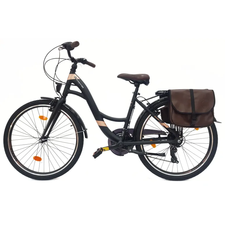 Rower Miejski Damski 26 ALU Bagażnik Sakwy Dzwonek Stopka Światła Revoshift