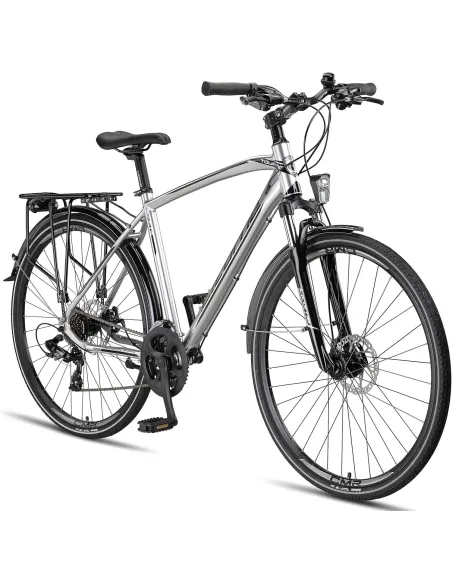 Rower Męski Trekkingowy 28 Rekreacyjny Bagażnik Dzwonek Stopka Oświetlenie