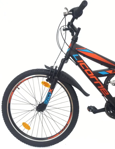 Rower Górski Dziecięcy 24 MTB Pełna Amortyzacja Błotniki Odblaski Dzwonek