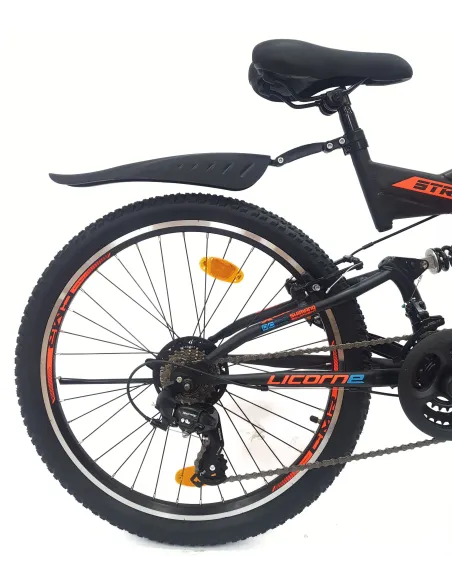 Rower Górski Dziecięcy 24 MTB Pełna Amortyzacja Błotniki Odblaski Dzwonek