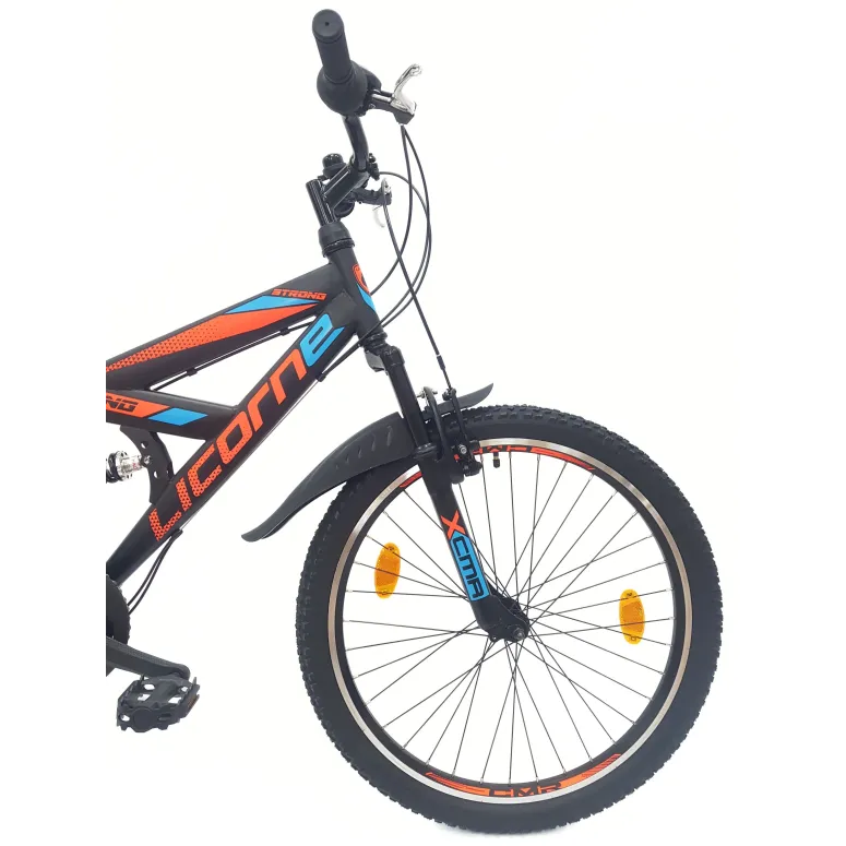 Rower Górski Dziecięcy 24 MTB Pełna Amortyzacja Błotniki Odblaski Dzwonek