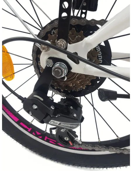 Rower Dziewczęcy 20 Miejski Stal Światła Błotniki Stopka Bagażnik Odblaski