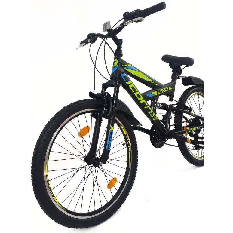 Rower Górski Dziecięcy 24 MTB Błotniki Odblaski Pełna Amortyzacja Dzwonek