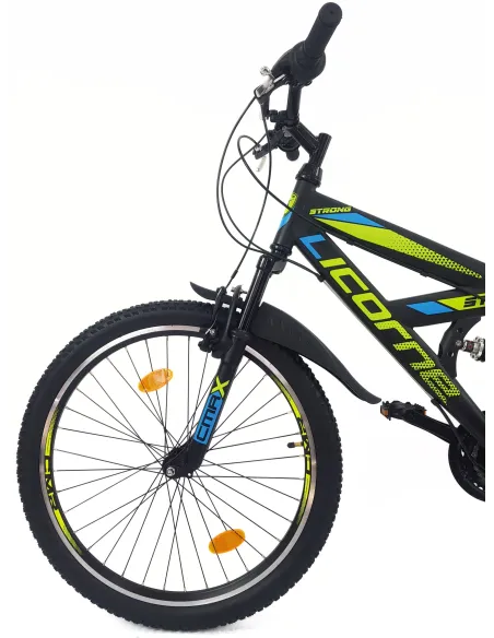 Rower Górski Dziecięcy 24 MTB Błotniki Odblaski Pełna Amortyzacja Dzwonek