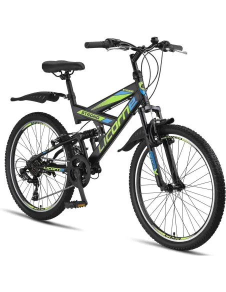 Rower Górski Dziecięcy 24 MTB Błotniki Odblaski Pełna Amortyzacja Dzwonek