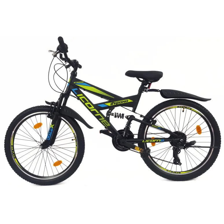 Rower Górski Dziecięcy 24 MTB Błotniki Odblaski Pełna Amortyzacja Dzwonek