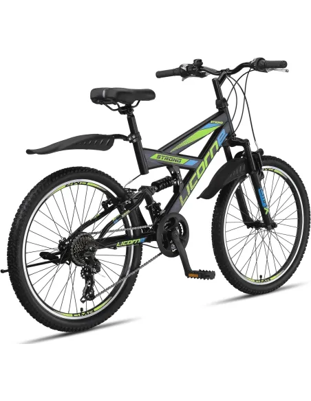 Rower Górski Dziecięcy 24 MTB Błotniki Odblaski Pełna Amortyzacja Dzwonek