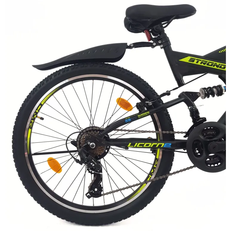 Rower Górski Dziecięcy 24 MTB Błotniki Odblaski Pełna Amortyzacja Dzwonek