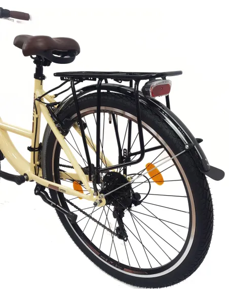 Rower Miejski Damski 26 Stal Błotniki Dzwonek Oświetlenie Stopka Odblaski