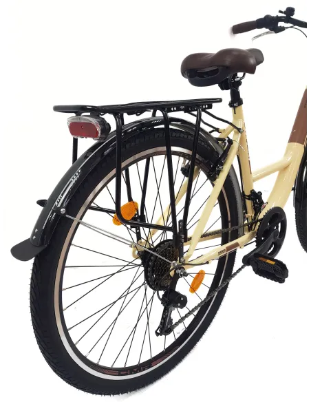 Rower Miejski Damski 26 Stal Błotniki Dzwonek Oświetlenie Stopka Odblaski