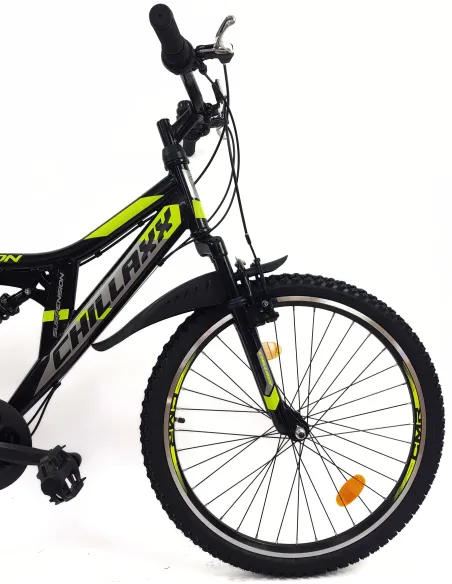 Rower Górski Dziecięcy 24 MTB Młodzieżowy Dzwonek Stopka Pełna Amortyzacja