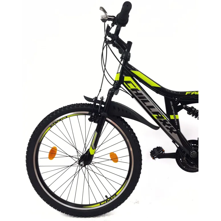 Rower Górski Dziecięcy 24 MTB Młodzieżowy Dzwonek Stopka Pełna Amortyzacja