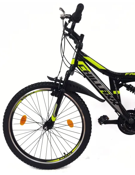 Rower Górski Dziecięcy 24 MTB Młodzieżowy Dzwonek Stopka Pełna Amortyzacja