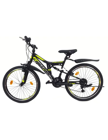 Rower Górski Dziecięcy 24 MTB Młodzieżowy Dzwonek Stopka Pełna Amortyzacja