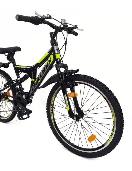 Rower Górski Dziecięcy 24 MTB Młodzieżowy Dzwonek Stopka Pełna Amortyzacja