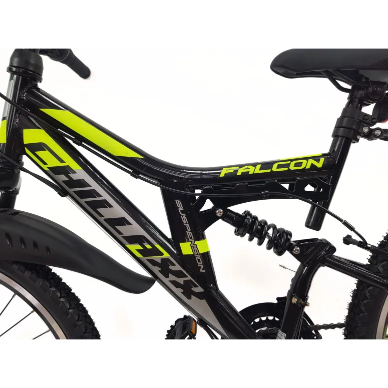 Rower Górski Dziecięcy 24 MTB Młodzieżowy Dzwonek Stopka Pełna Amortyzacja