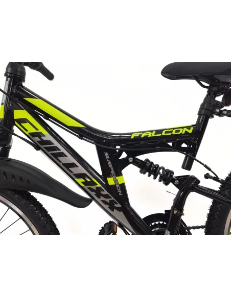 Rower Górski Dziecięcy 24 MTB Młodzieżowy Dzwonek Stopka Pełna Amortyzacja