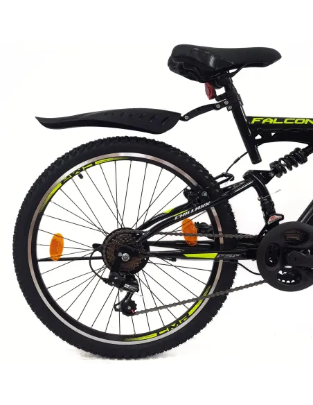 Rower Górski Dziecięcy 24 MTB Młodzieżowy Dzwonek Stopka Pełna Amortyzacja