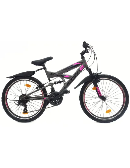 Rower Dziecięcy Górski 24 Stal Amortyzacja Błotniki Odblaski Stopka Dzwonek