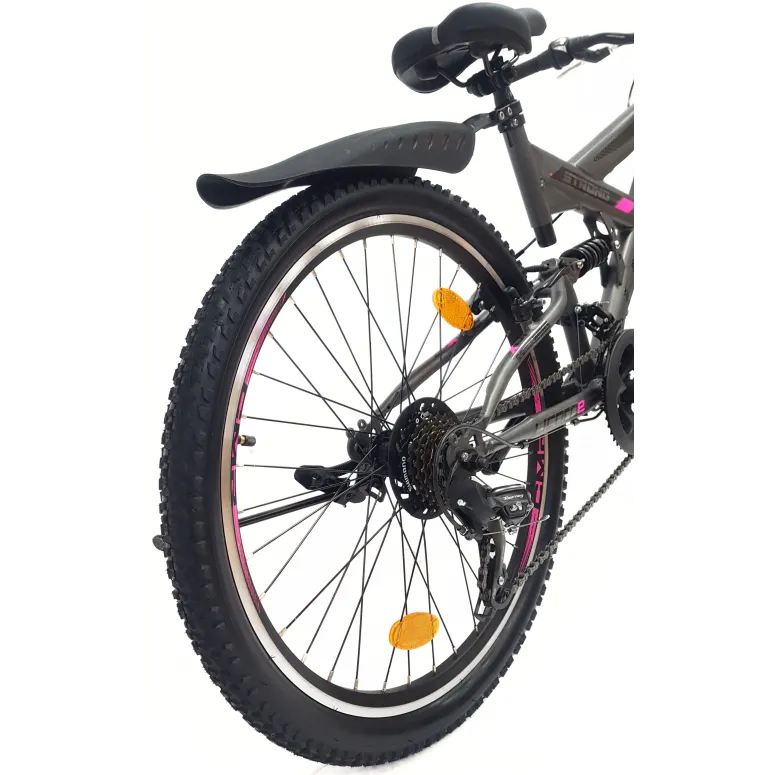 Rower Dziecięcy Górski 24 Stal Amortyzacja Błotniki Odblaski Stopka Dzwonek